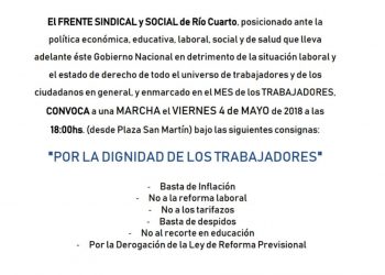 Marcha por la dignidad de los trabajadores