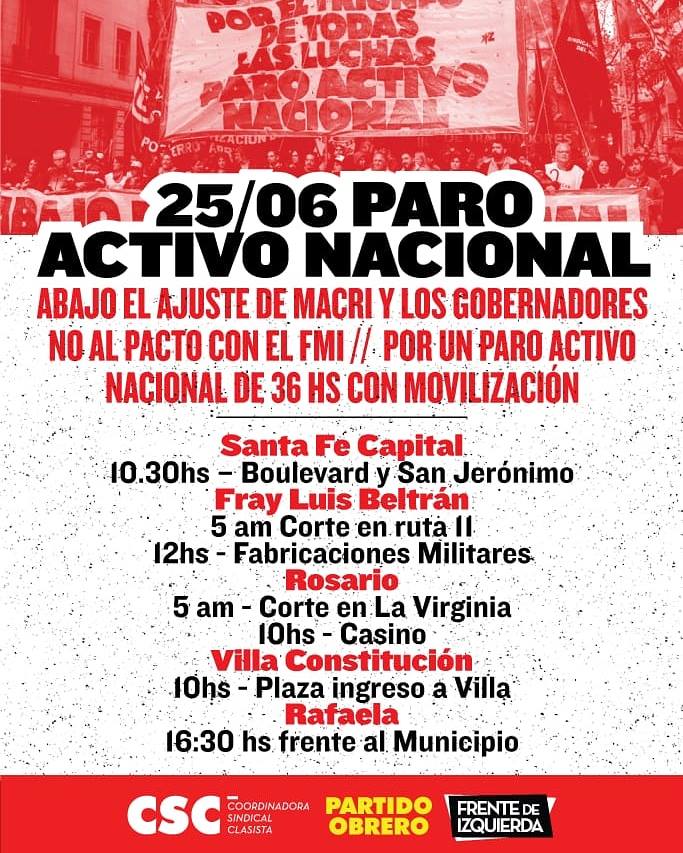 El Paro fue con movilización y por cambios