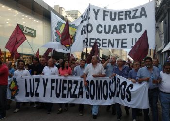 Luz y Fuerza marchó para decir no a la tercerización