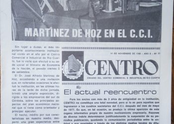 Martínez de Hoz en el Centro  Comercial e Industrial de Río Cuarto