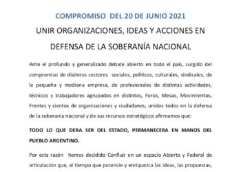 Lanzan la Confluencia por la Soberanía nacional