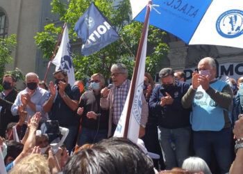 Movilización de la CGT Córdoba contra la reforma laboral