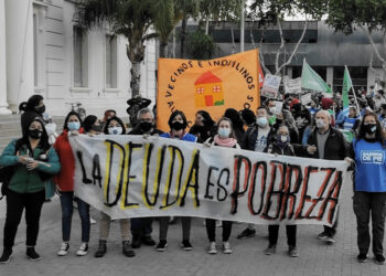 Organizaciones movilizaron contra el FMI y plantearon que la deuda es pobreza