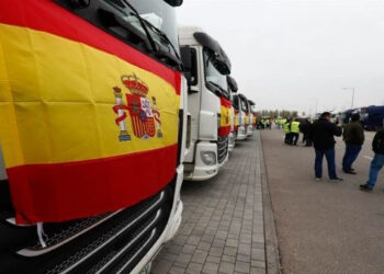 Paro en España del sector del transporte