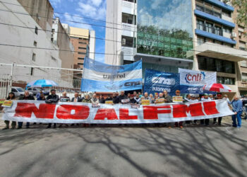 La CTA Autónoma se movilizó contra el FMI y el Banco Mundial