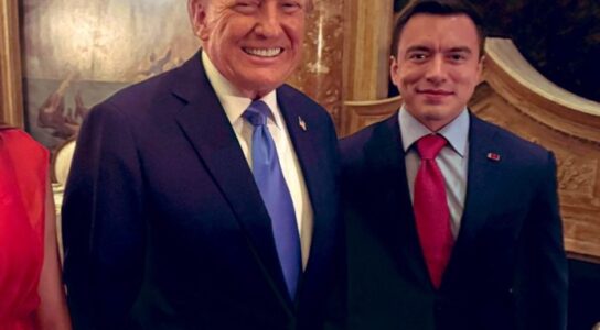 Trump y Daniel Noboa. Trump y Daniel Noboa.